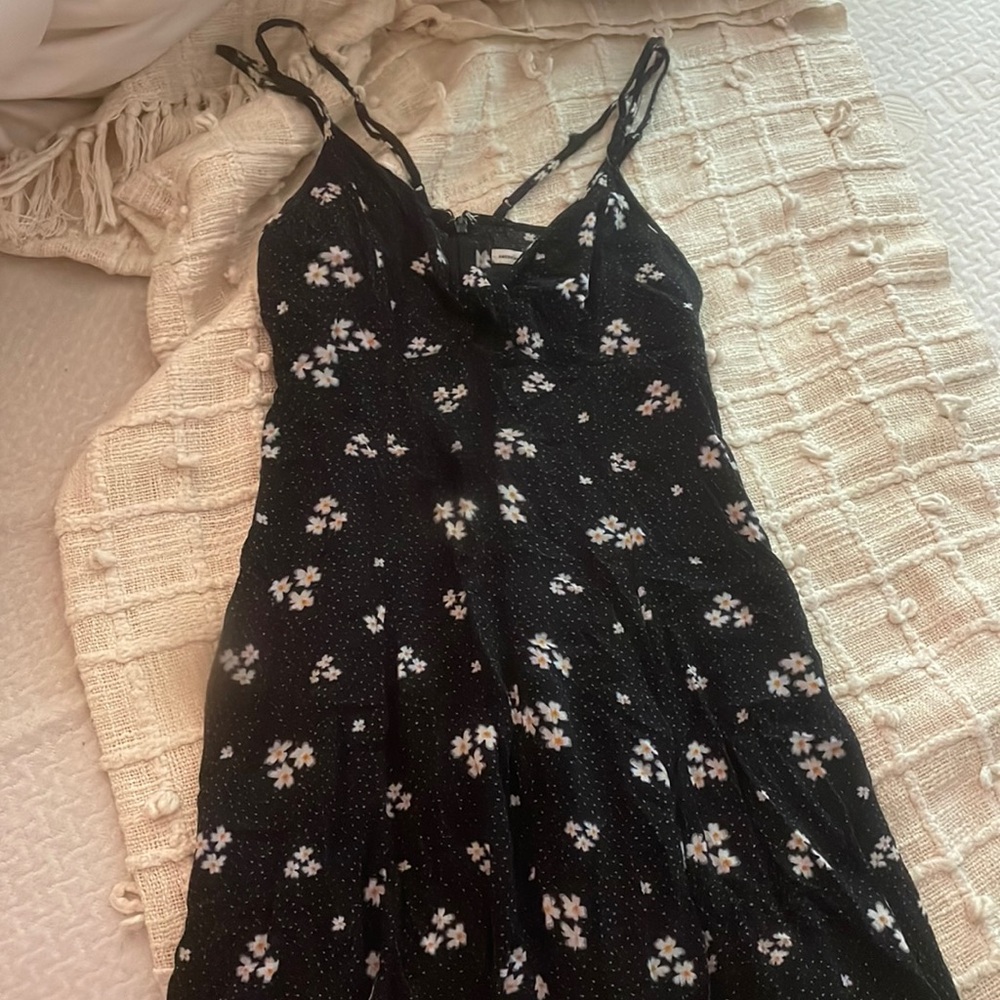 American Eagle Floral Black Mini Dress